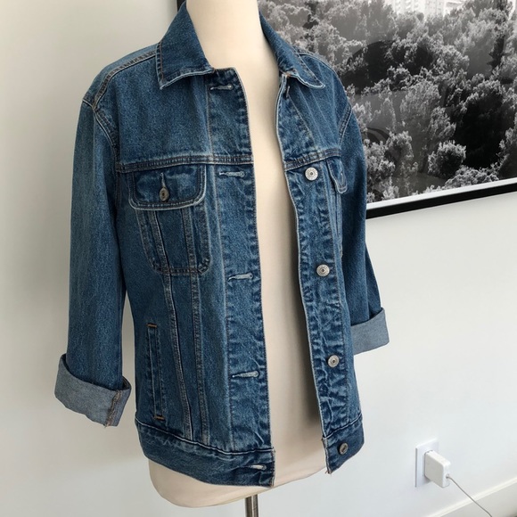 abercrombie oversized denim jacket